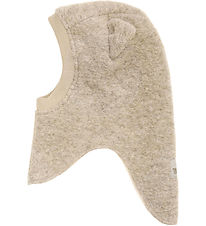 Huttelihut Balaclava - Wool - 2-layer - Sand Melange w. Ears