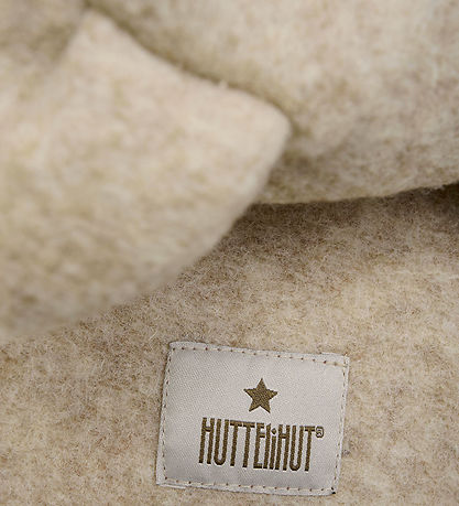 Huttelihut Balaclava - Wool - 2-layer - Sand Melange w. Ears