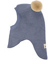 Huttelihut Balaclava - Wool - 2-layer - Folkstone Gray w. Pom-Po