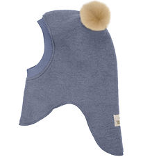 Huttelihut Balaclava - Wool - 2-layer - Folkstone Gray w. Pom-Po