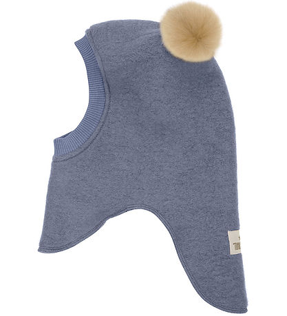Huttelihut Balaclava - Wool - 2-layer - Folkstone Gray w. Pom-Po