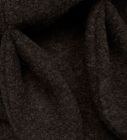 Huttelihut Balaclava - Wool - 2-layer - Dark brown melange w. Ea