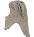 Huttelihut Balaclava - Wool - 2-layer - Camel Melange w. Ears