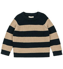 Konges Sløjd Blouse - Wool - Rib - Knitted - Vitum - Blue Stripe