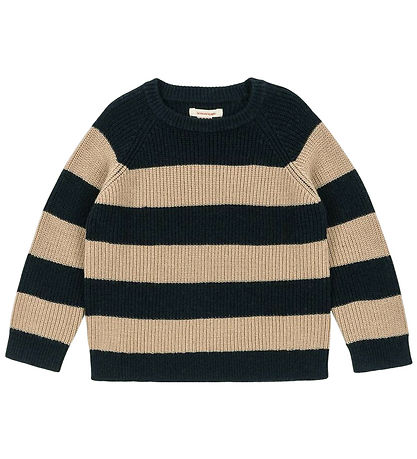 Konges Sløjd Blouse - Wool - Rib - Knitted - Vitum - Blue Stripe