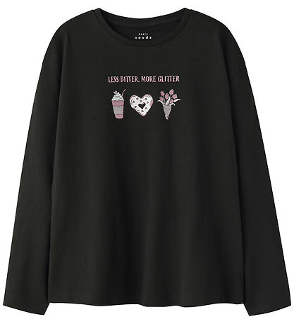 Name It Bluse - NkfVeen - Black/Mehr Glitter