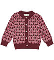 Flöss Cardigan - Knitted - Nova - Bordeaux Bow
