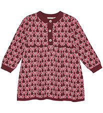 Flöss Kleid - Nova - Strick - Bordeaux Bow