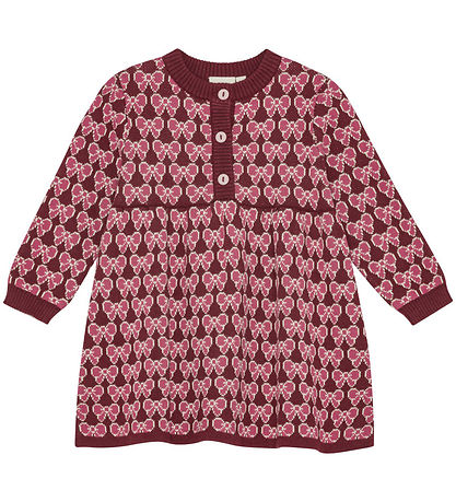 Flöss Kleid - Nova - Strick - Bordeaux Bow
