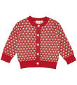 Flöss Cardigan - Wool - Knitted - Zuri - Red Berry