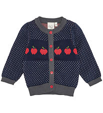 Flöss Cardigan - Stickad - Esther - Marinblå Space