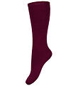 Condor Knee-High Socks w. Ruffle - Syrah