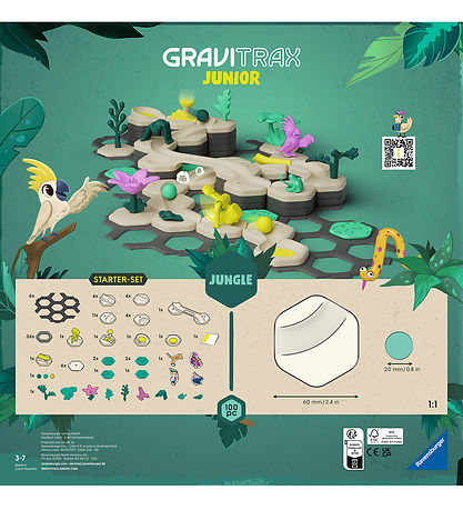 GraviTrax Junior Byrjun-Setja - Jungle - 100 Partar