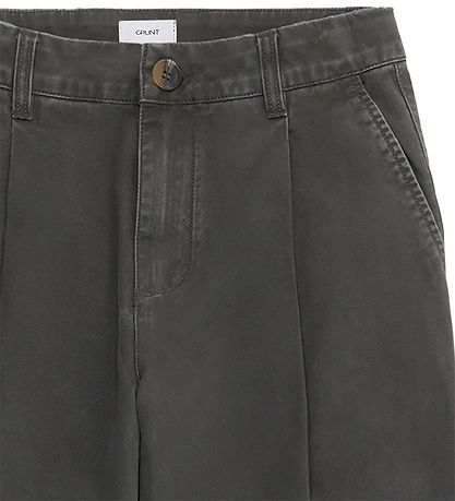 Grunt Hosen - GrCurtis - Falte - Dark Grey