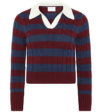 Grunt Bluse - Strick - GrBertage - Navy-Rot