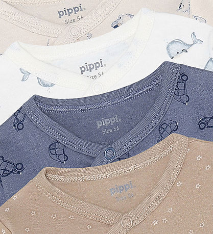 Pippi Baby Samfella l/e - 4 Pakki - Flint Stone