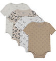 Pippi Baby Bodysuit s/s - 4-Pack - Rainy Day