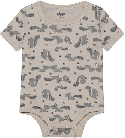 Pippi Baby Bodysuit s/s - 4-Pack - Rainy Day