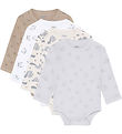 Pippi Baby Bodysuit l/s - 4-Pack - Rainy Day