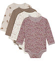 Pippi Baby Bodysuit l/s - 4-Pack - Violet Ice