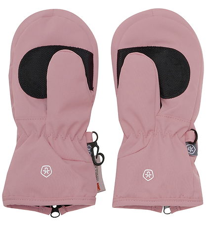 Color Kids Mittens w. Zipper - Woodrose