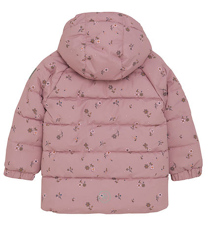 Color Kids Down Jacket - Quilt & AOP - Woodrose