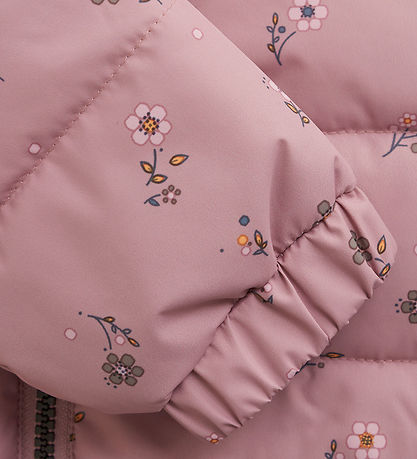 Color Kids Down Jacket - Quilt & AOP - Woodrose