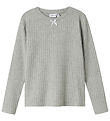 Name It Bluse - NkfOlene - Grey Melange