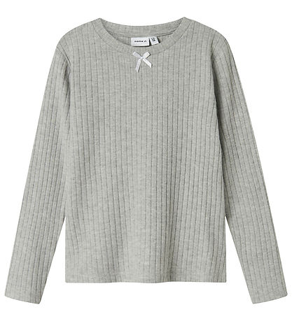 Name It Bluse - NkfOlene - Grey Melange
