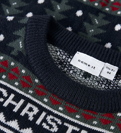 Name It Sweatshirt - NmnRastokka - Knitted - Dark Sapphire