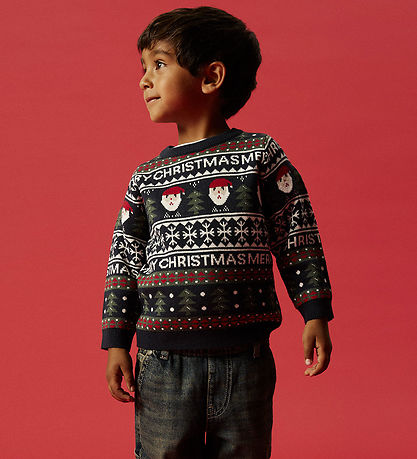 Name It Sweatshirt - NmnRastokka - Knitted - Dark Sapphire