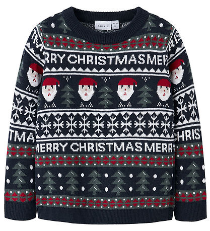 Name It Sweatshirt - NmnRastokka - Knitted - Dark Sapphire