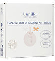 Vanilla Copenhagen Hand and Footprint Set w. Ribbon - White/Pink