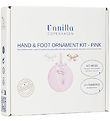 Vanilla Copenhagen Hand and Footprint Set w. Ribbon - White/Pink