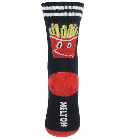 Melton Strumpor - Franska Fries - Black