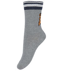 Melton Socks - Tiger - Light Grey Melange