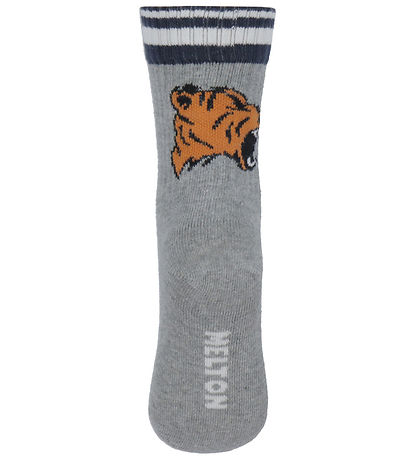 Melton Socks - Tiger - Light Grey Melange