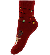 Melton Socks - Party Reindeer - Sundried Tomato