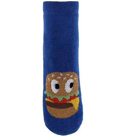 Melton Strumpor - Anti-Slip - Hamburgare - True Blue
