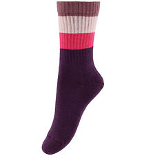 Melton Socks - Wide Stripes - Hydrangea