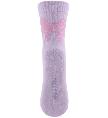 Melton Socks - Bow - Cloud Lilac