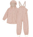 Konges Sløjd Rainwear w. Suspenders - PU - Rainy Palm - Cherry