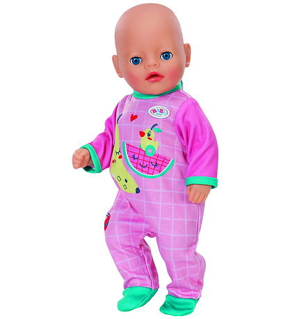Baby Born Doll Clothes - Jumpsuit - 36 cm - Pink w. Fruit