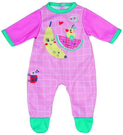 Baby Born Doll Clothes - Jumpsuit - 36 cm - Pink w. Fruit