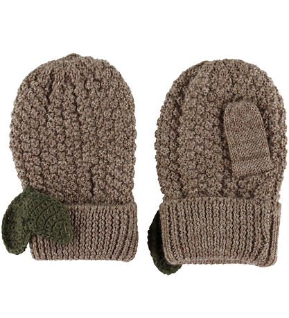Konges Sløjd Mittens - Knitted - Fruity - Bunny Brown Melange
