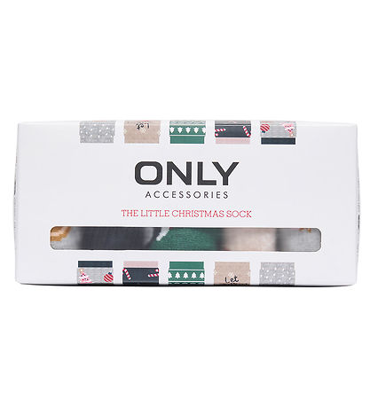 Kids Only Socks - 5-Pack - CookChristmas - Light Grey Melange/S
