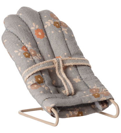 Maileg Miniature Reclining Chair - My - Blue w. Flowers