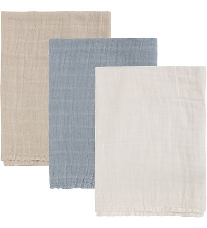 Pippi Muslin Cloths - Noos - 3-Pack - 65x65 cm - Ashley Blue