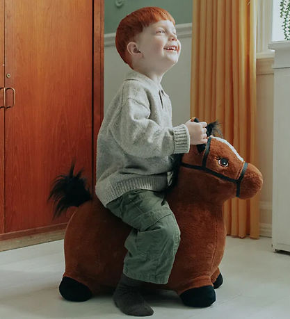 Krea Hop & Bounce Plush Horse - Brown
