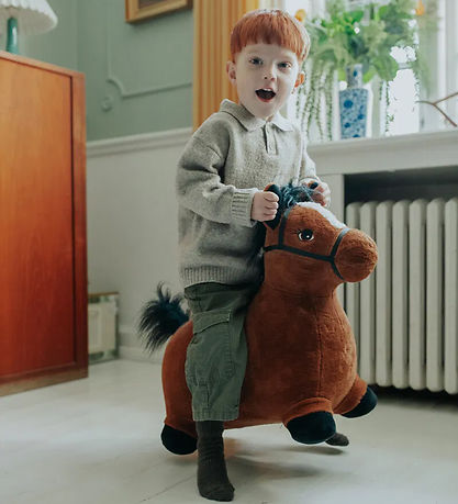 Krea Hop & Bounce Plush Horse - Brown
